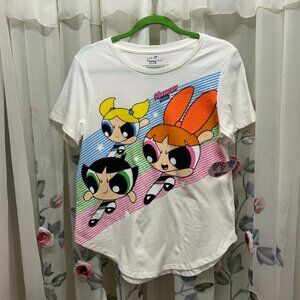 Cartoon Network Power Puff Girls White Shirt NWT